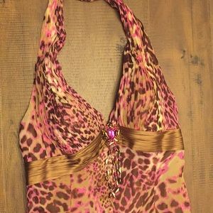 Diane Freis Original Halter Dress; Size 8